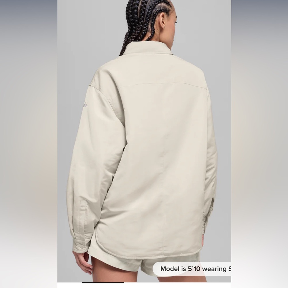 Alo NWT Socialite Shacket- Bone - Picture 2 of 6